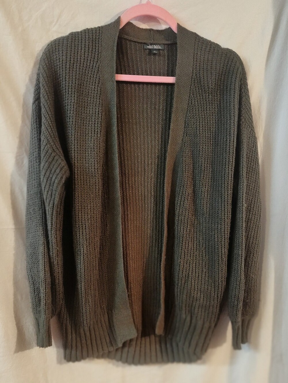 Blank NYC Olive Open-Front Knit Cardigan
